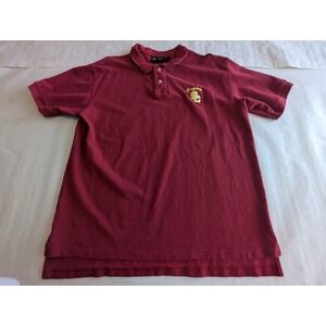 Team Trojan Men's Maroon Polo Shirt XL 100% Cotton Embroidered Trojans